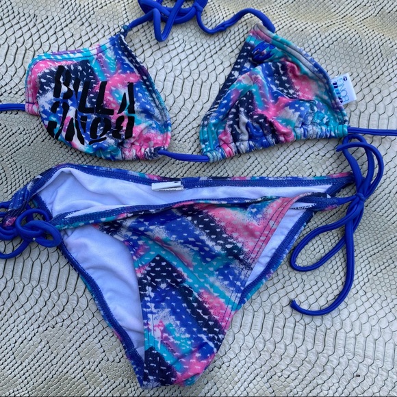 Billabong pink blue white tye dye bikini set - Picture 7 of 7